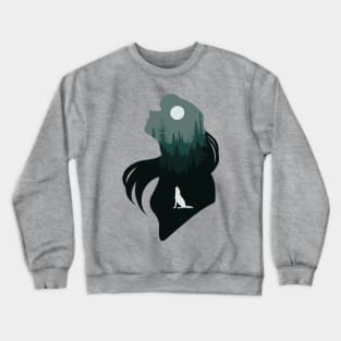 Raised With A Wolf In Her Chest Crewneck Sweatshirt